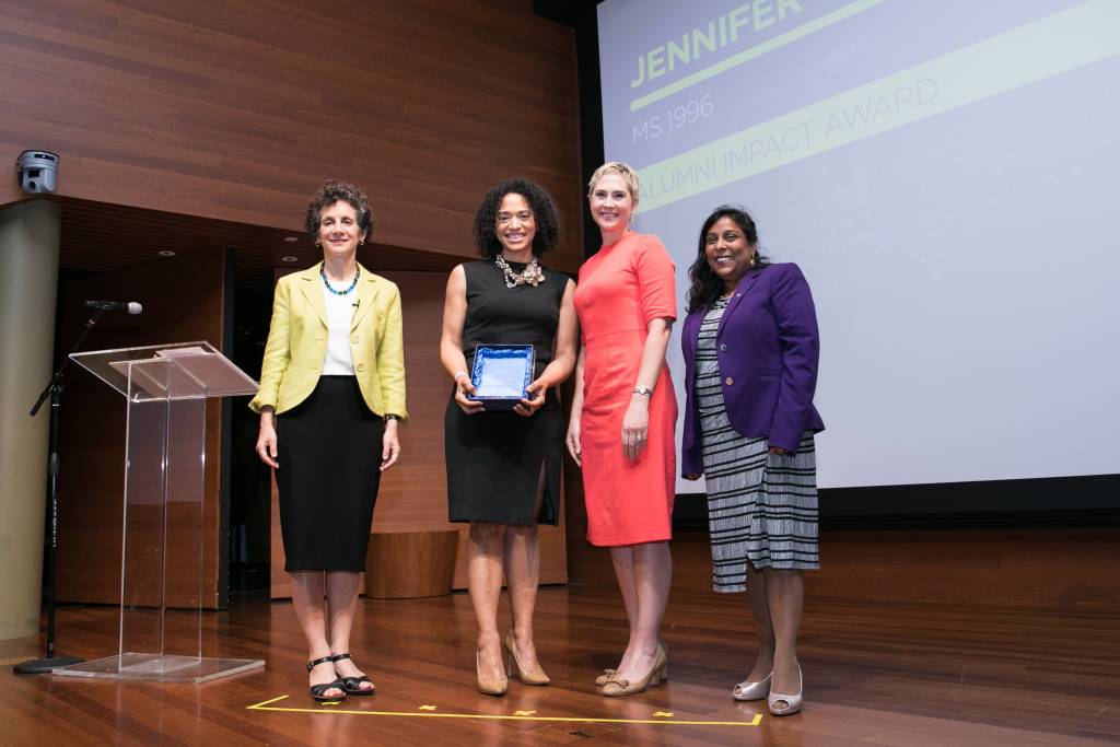 Dean Sherry Glied, Jennifer Jones Austin (award winner), Kathryn O'Neal-Dunham, Surabhi Lal