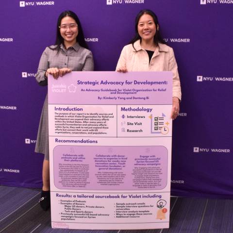 students with capstone poster