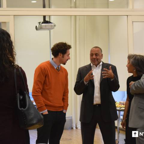 Richard Buery speaking during the NYU Wagner Visiting Urbanist Welcome Reception
