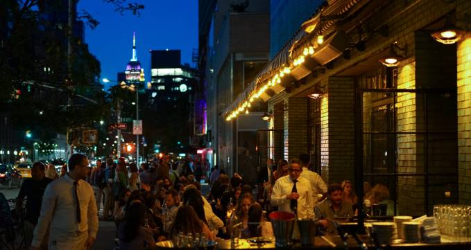 Outdoor dining in NYC
